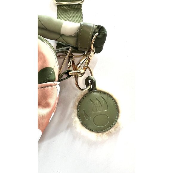 Bear Paw Crossbody bag, wide green adjustable strap - Picture 3 of 16
